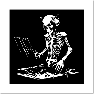 Skeleton DJ Posters and Art